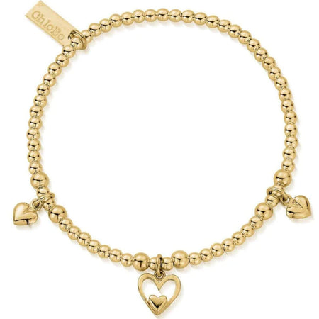 ChloBo Triple Heart Gold Bracelet