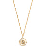 ChloBo Twisted Rope Chain Flower Mandala Necklace - Gold