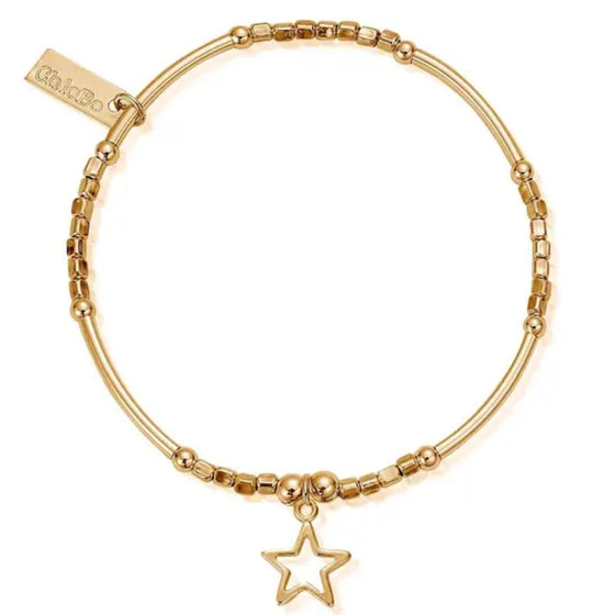 ChloBo Cube Open Star Bracelet - Gold