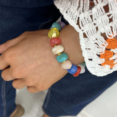 BeJeweled At Soul Chunky Multi Coloured Bead Bracelet