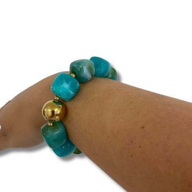 BeJeweled At Soul Chunky Turquoise Bead Bracelet