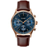 cluse-antheor-multifunction-brown-leather-watch-blue