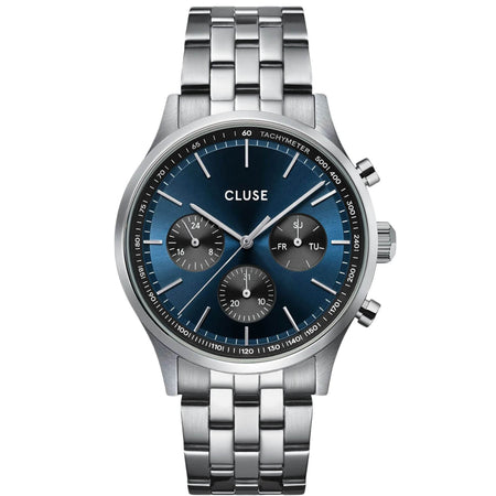 Cluse Antheor Multifunction Steel Watch - Blue/Black