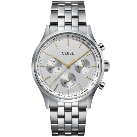 Cluse Antheor Multifunction Steel Watch - Silver/Gold