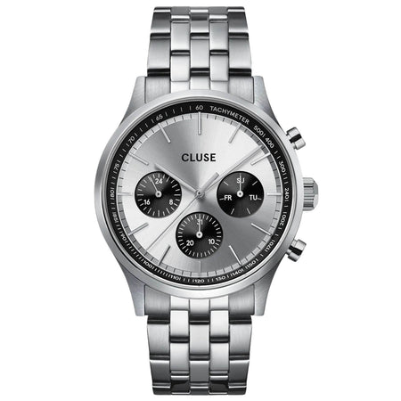 Cluse Antheor Multifunction Steel Watch - Silver