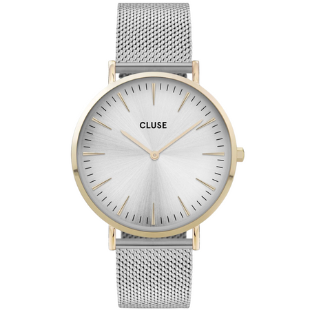 Cluse Boho Chic Two Tone Silver/Gold Mesh Watch