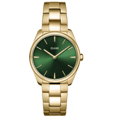 cluse-feroce-petite-gold-watch-green