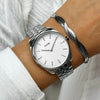 Cluse Feroce Petite Silver Watch - Silver Linen