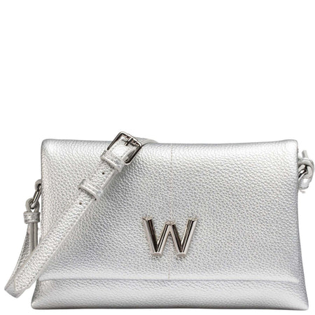 Wonders Flap Over Crossbody Bag - Silver