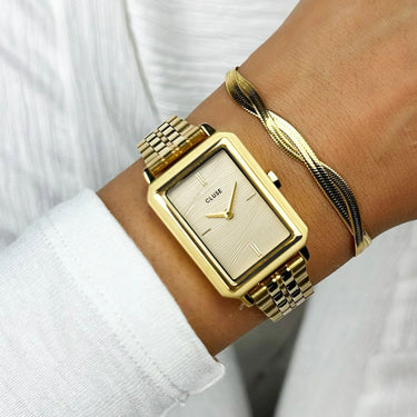 Cluse Fluette Gold Watch - Gold Texture Dial