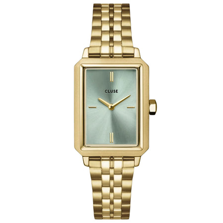 Cluse Fluette Gold Watch - Sage Green