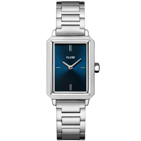 Cluse Fluette Silver Dark Blue Watch