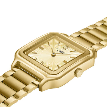 Gold Cluse watch on a white background