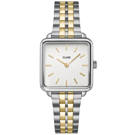 Cluse La Tetragone Two Tone Square Watch - Coconut