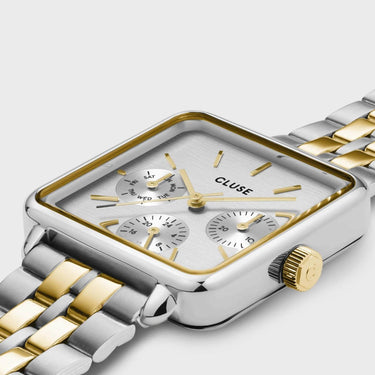 Cluse La Tetragone Two Tone Square Watch