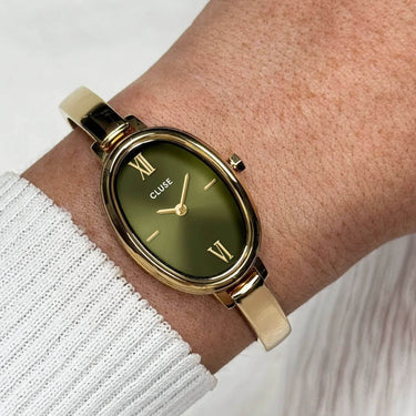Cluse L'Ovale Watch - Gold/Green