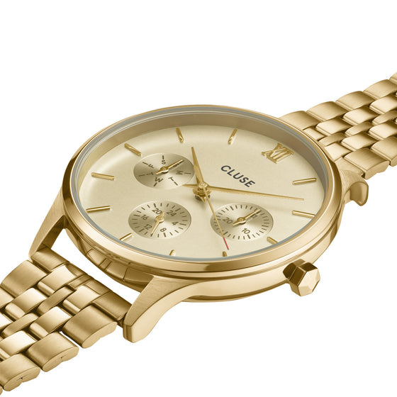 Cluse Minuit Multifunction Gold Watch