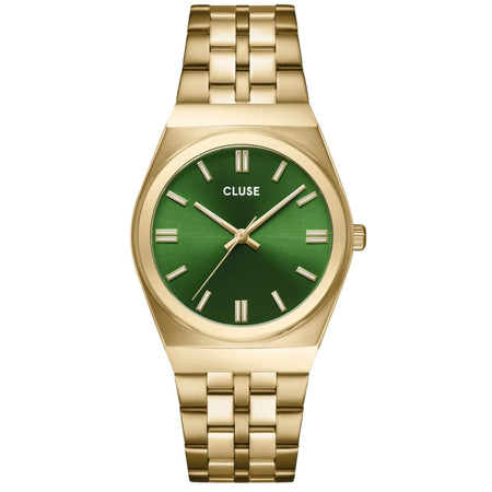 Cluse Retro 70s Gold Watch - Forest Green