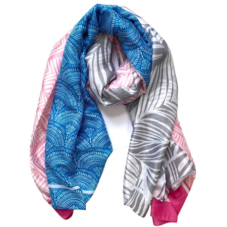 Connie Contrast Scarf - Pink