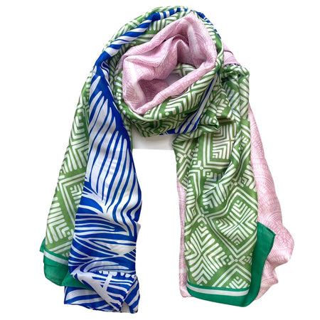 Connie Contrast Scarf - Green