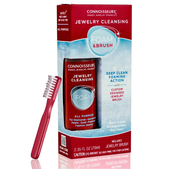 Connoisseurs Jewellery Cleansing Foam & Brush Set