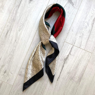 Cream Square Neck Scarf