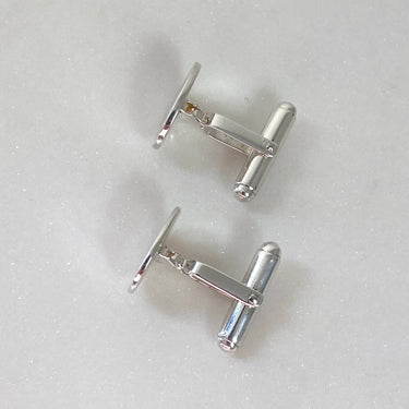 BeJeweled Bespoke Silver Gents 'wedding' Cuff Links
