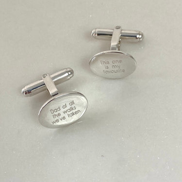 BeJeweled Bespoke Silver Gents 'wedding' Cuff Links