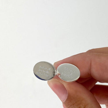 BeJeweled Bespoke Silver Gents 'wedding' Cuff Links