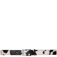 Black and white patterned belt on a white background