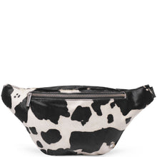 Black and white cow print fanny pack 
