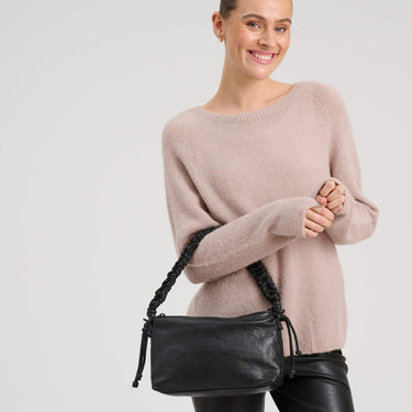 depeche-black-leather-gathered-strap-small-shoulder-bag-17088