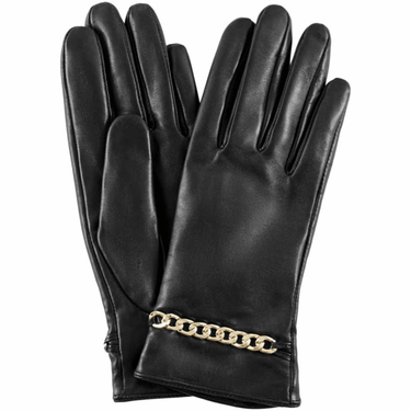 depeche-black-leather-gold-chain-gloves