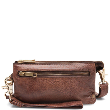 Depeche Brandy Leather Small Crossbody Bag /Clutch
