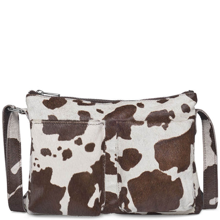 Depeche Brown Cow Leather Crossbody Bag