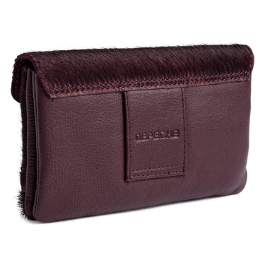 Purple wallet with 'Depeche' branding on a white background