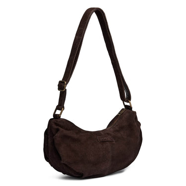 Depeche Chocolate Suede Small Crossbody Bag
