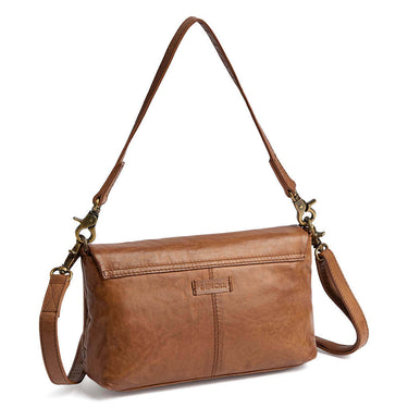 Depeche Cognac Leather Small Slim Bag