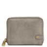 ladies small leather purse in grey leather