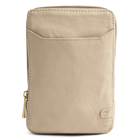 Depeche Soft Sand Leather Small Crossbody Mobile Bag