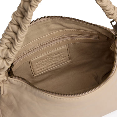 Depeche Vanilla Leather Gathered Strap Small Shoulder Bag