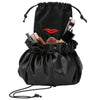 Donna May Drawstring Makeup Bag - Black