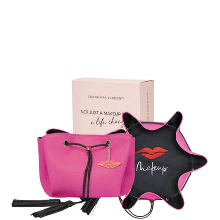 Donna May Mini Vegan Drawstring Bag - Raspberry Pink