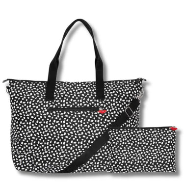 donna-may-weekender-bag-black-white-spot