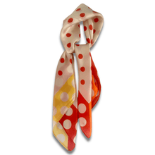 Dotty Pattern Neck Scarf - Orange Red