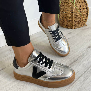 drilleys-ninety-elevated-gum-sole-sneakers-silver
