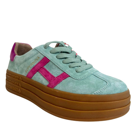 Drilleys Sixty Eight Flatform Sneakers - Sea Green Tech