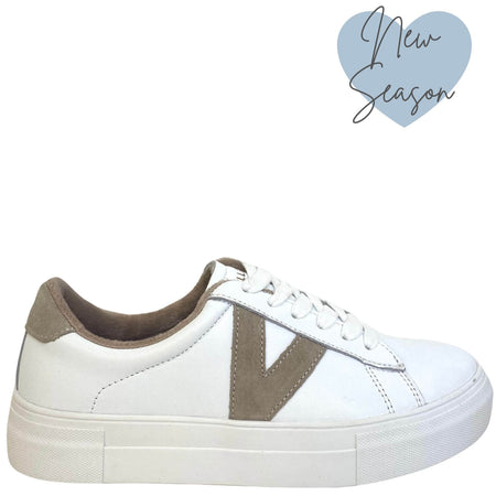 Drilleys Twenty One Sneakers - White Taupe