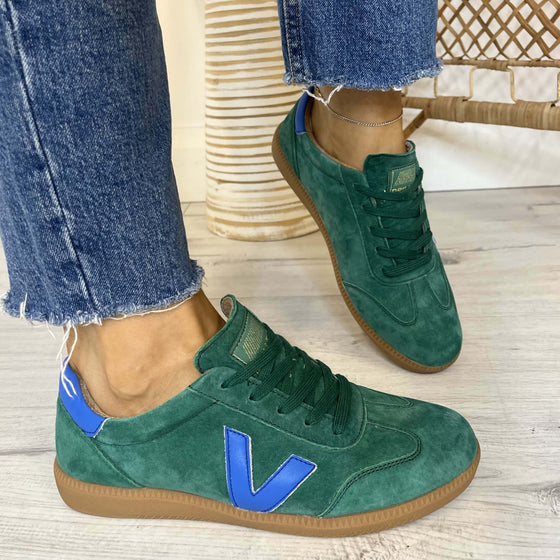 Drilleys Seventy Slim Sole Sneakers - Green Blue