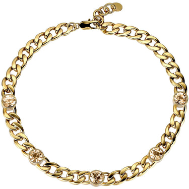 Dyrberg Kern Angelina Gold Chunky Curb Chain Necklace - Golden